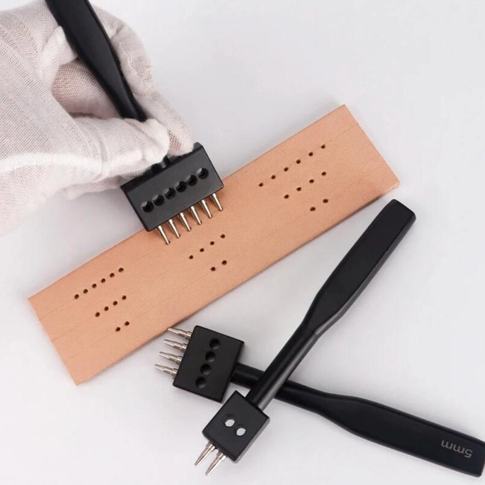 Leatherwork Punch - Black Prong Punch Tool Set 3pcs