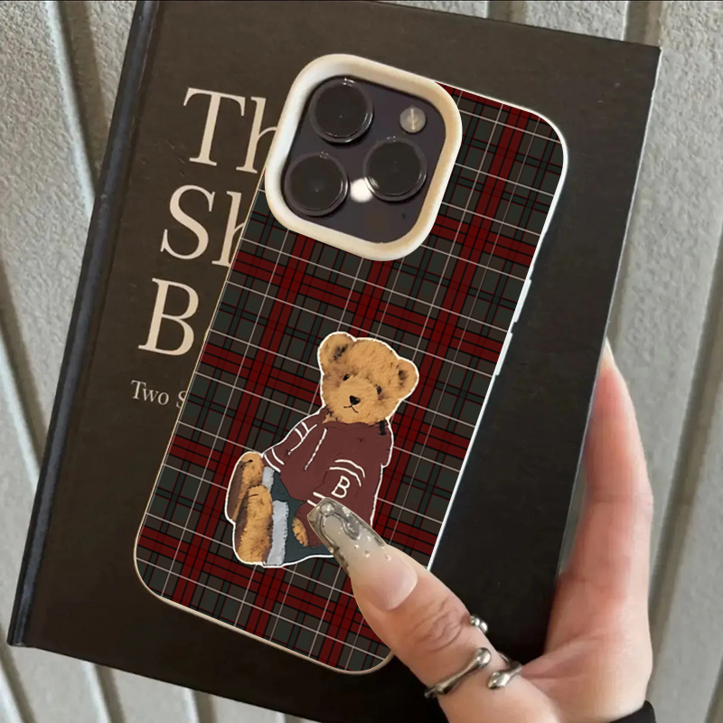Grid Retro Teddy Bear Pattern  - Leatherwork Drawing ulasan dan harga