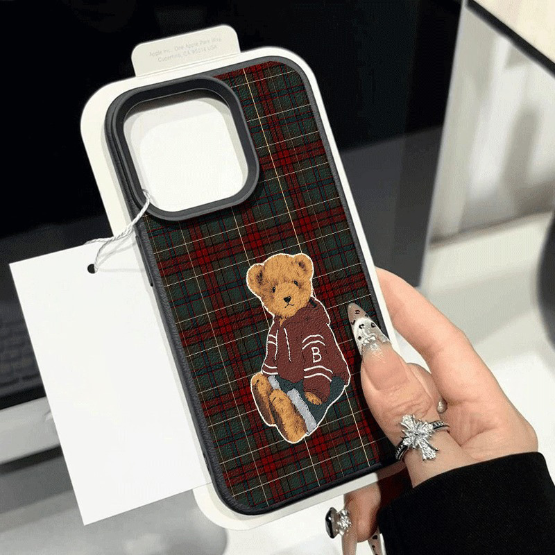Grid Retro Teddy Bear Pattern  - Leatherwork Drawing ulasan dan harga