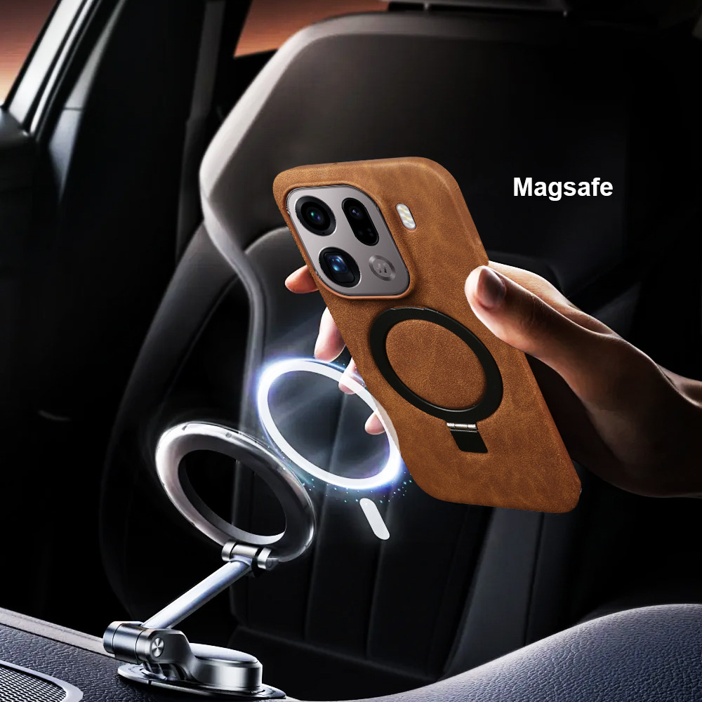 Foldable Magnetic Bracket Ring - Leather X ulasan dan harga