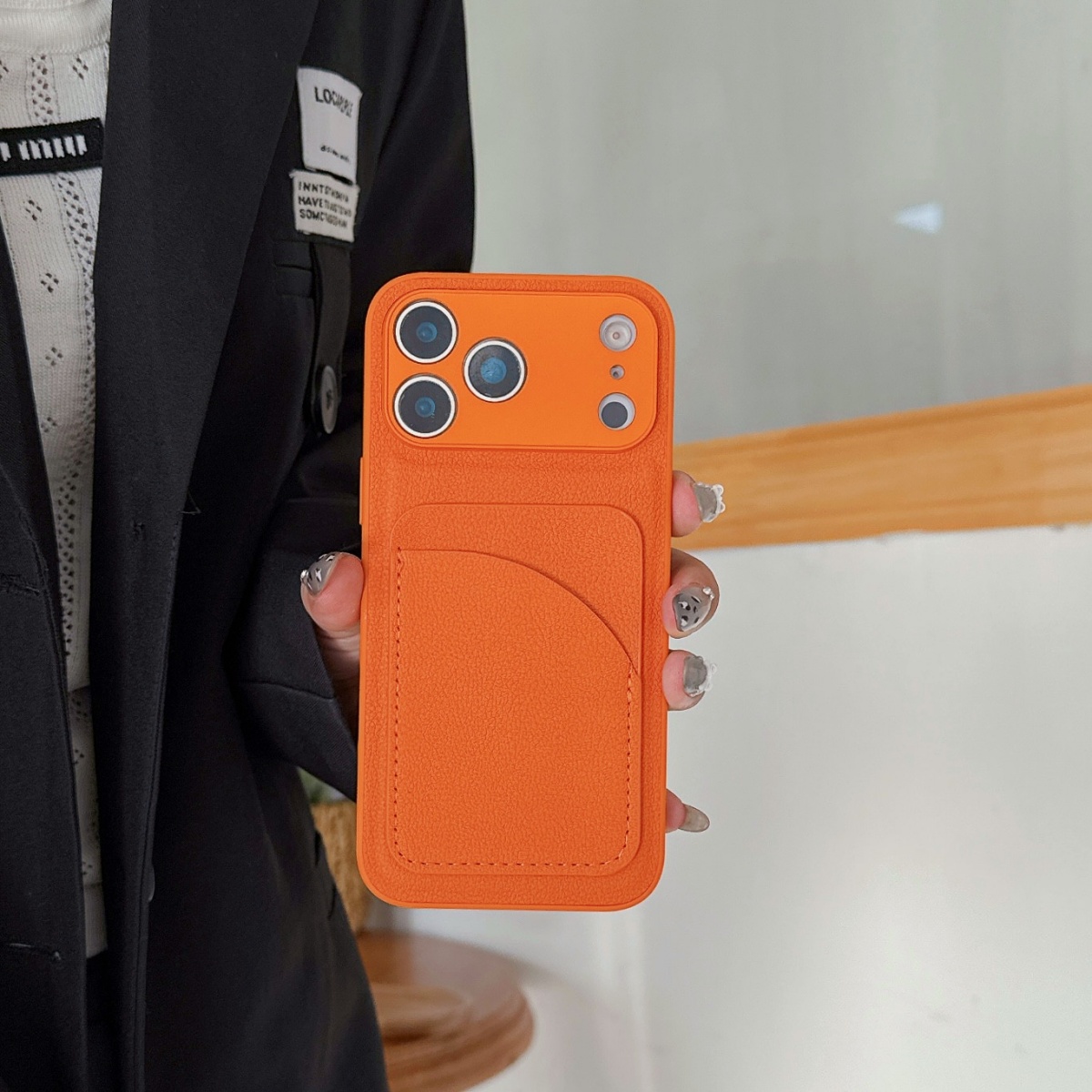 Leather Orange Color Card Hold - Leather X ulasan dan harga